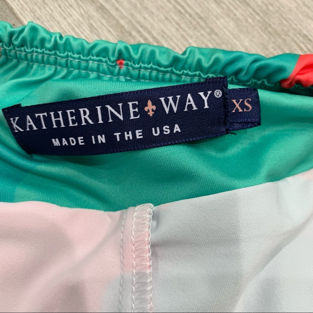 Katherine Way turquoise and red golf skirt - Picture 3 of 8